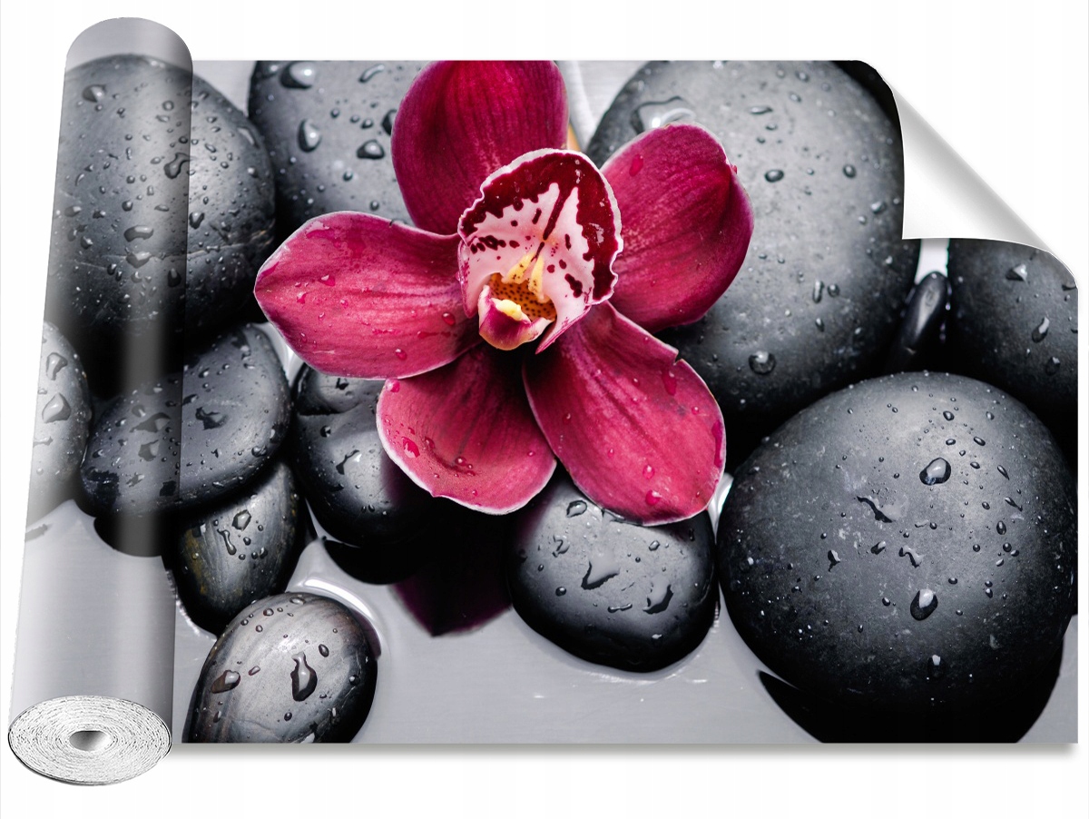 

Tapeta Samoprzylepna Orchidea Kamienie - 208x146
