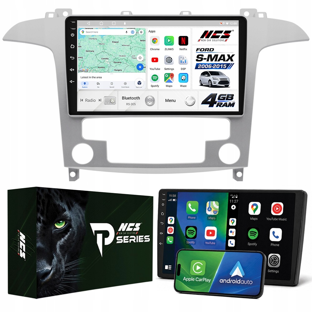 Rádio Navigácia Android RS-305 Ford S-max 2006-2015 4GB 9"