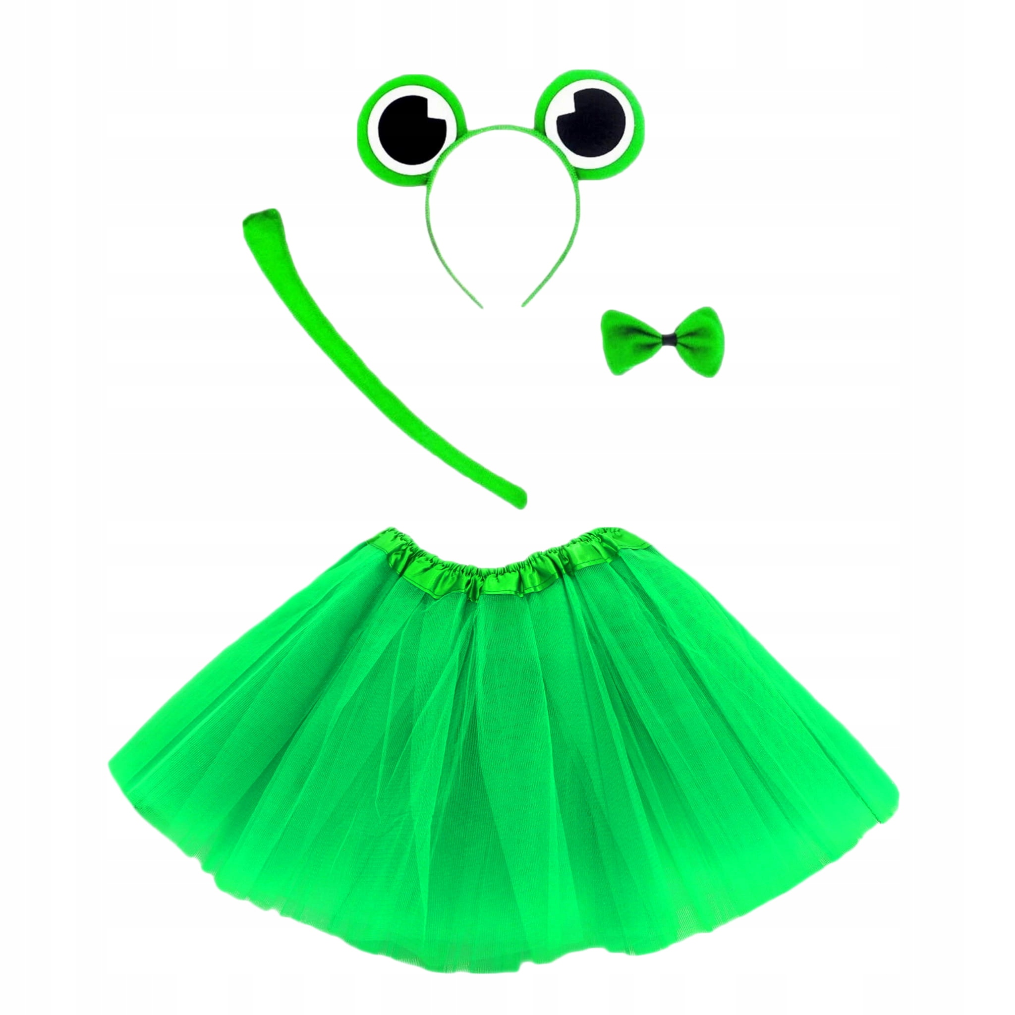 STRÓJ ŻABA ŻABKA KOSTIUM PRZEBRANIA OPASKA SPÓDNICZKA ZESTAW