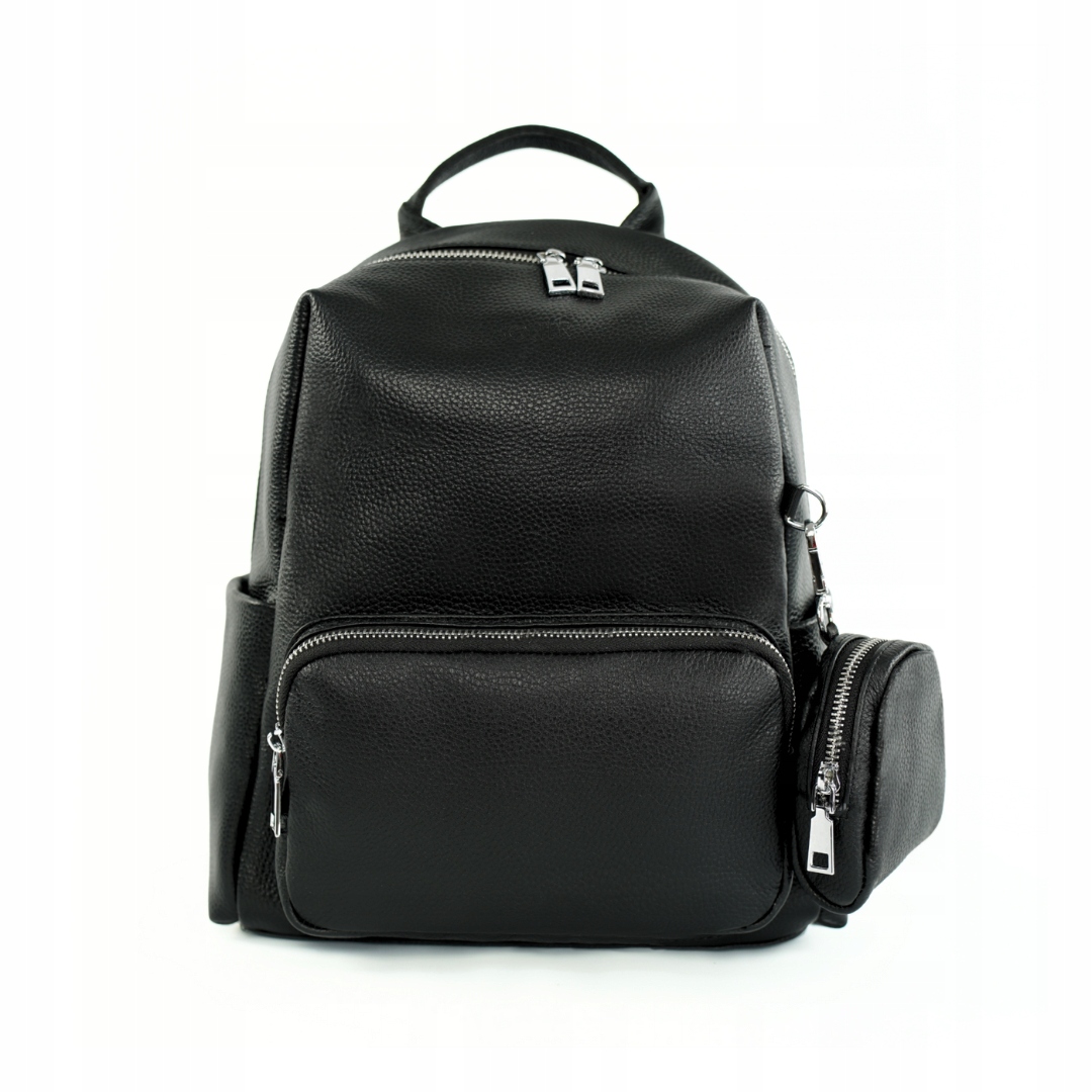 Batoh, černá malá přírodní kůže Solier
