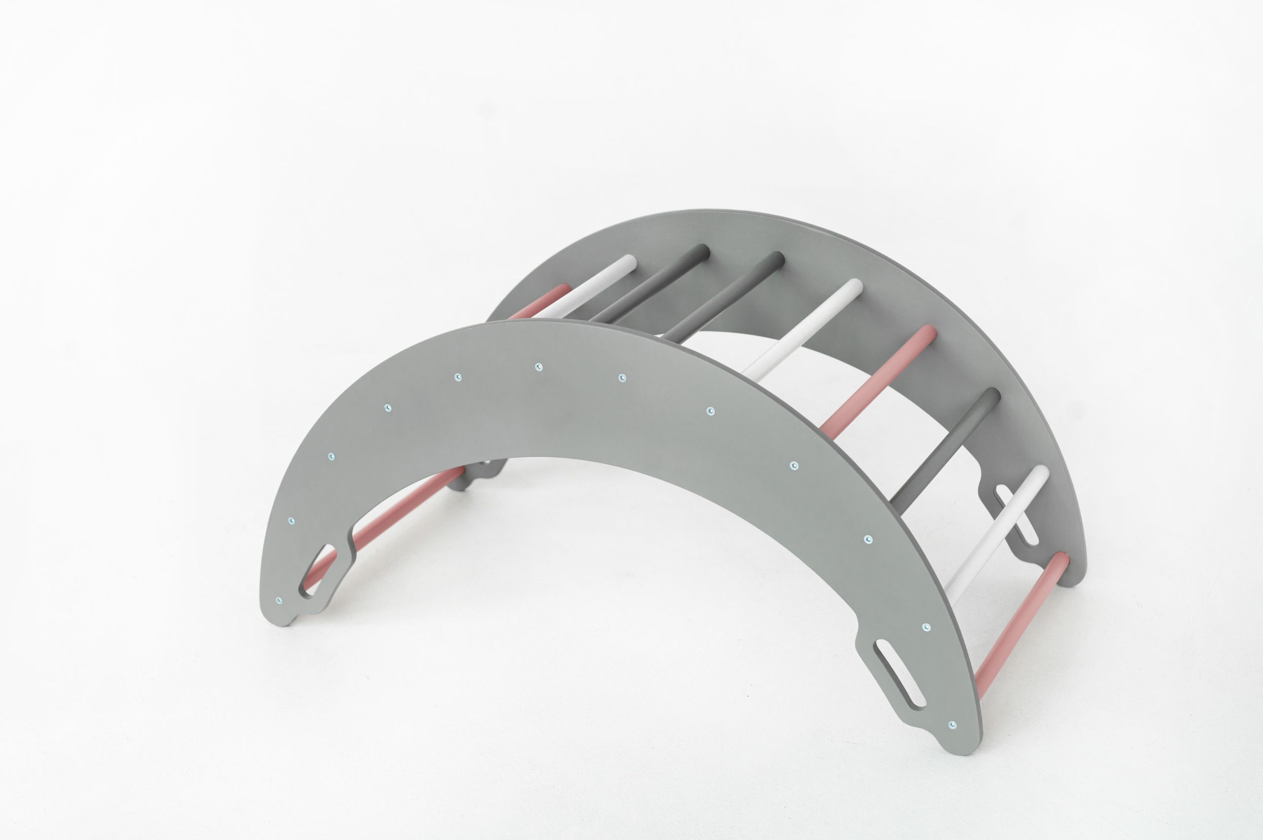 Bujak drewniany dla dziecka Moon różowo-szary Rodzaj bujaki