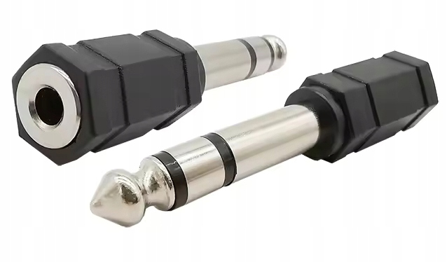 Przejściówka adapter DUŻY JACK 6,3 na mały jack 3,5 PRZEJŚCIE