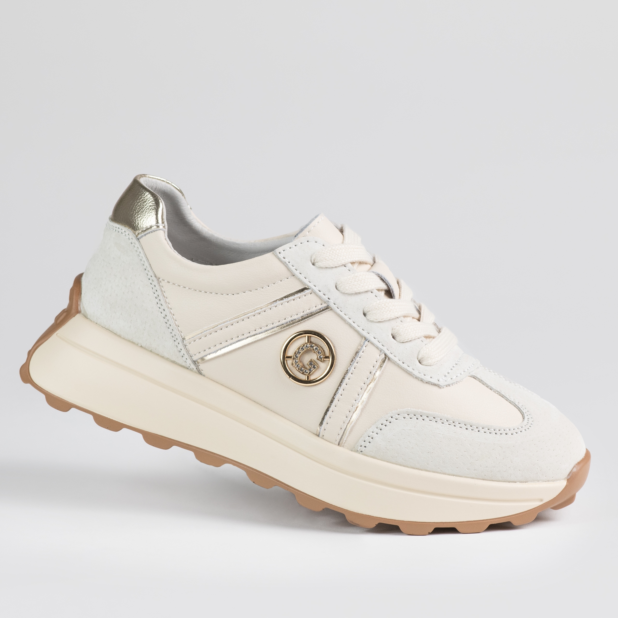 Dámské polobotky z přírodní kůže Goodin GD-XF190 béžové pohodlné lehké 39