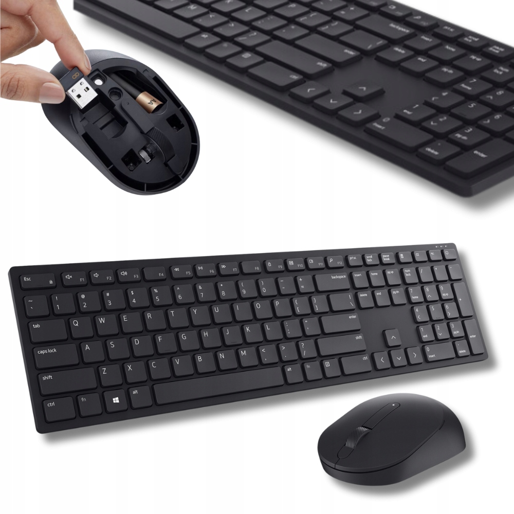 Set Klávesnice a bezdrátová myš pro práci počítačové kanceláře Dell