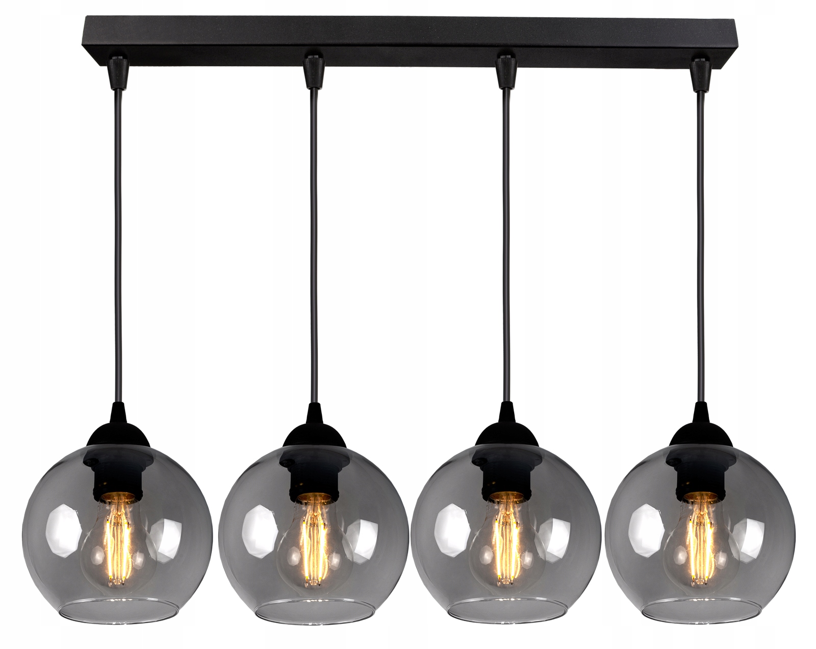 

Szklana Lampa Wisząca Sufitowa Żyrandol Kule Led