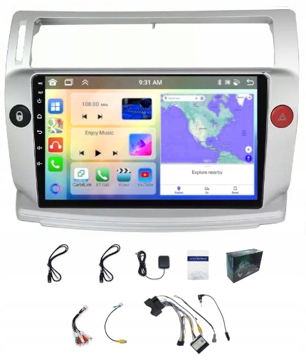 Android Rádio Navigace Citroen C4 2004-2009 Gps Carplay 6GB 128GB