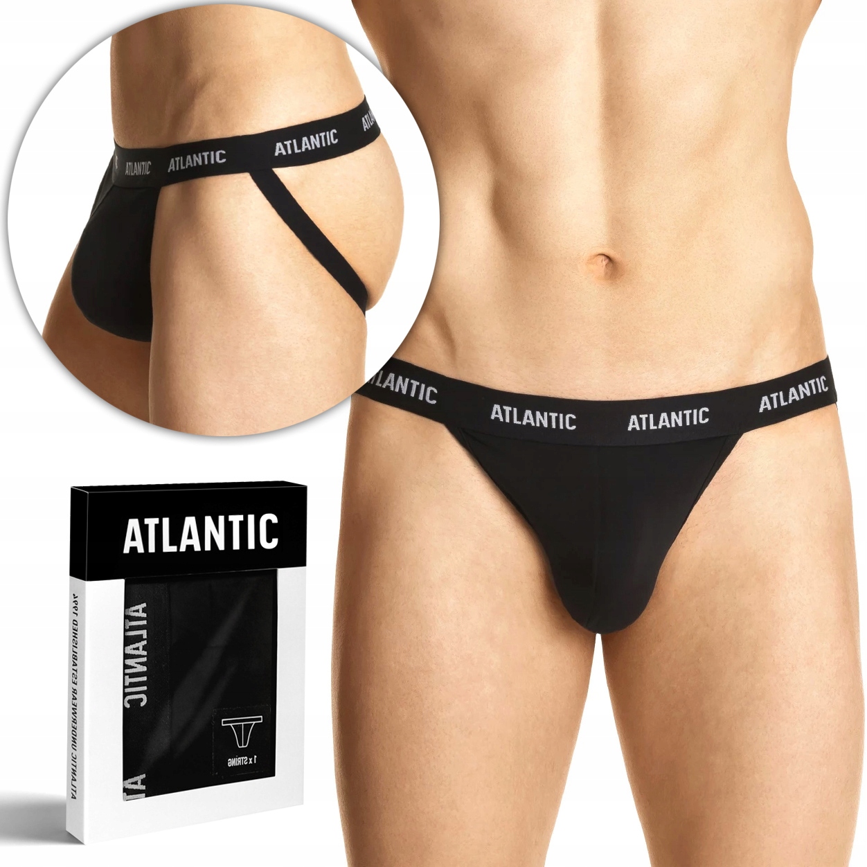 

Slipy męskie Atlantic 1571 Jockstrap odkryte L