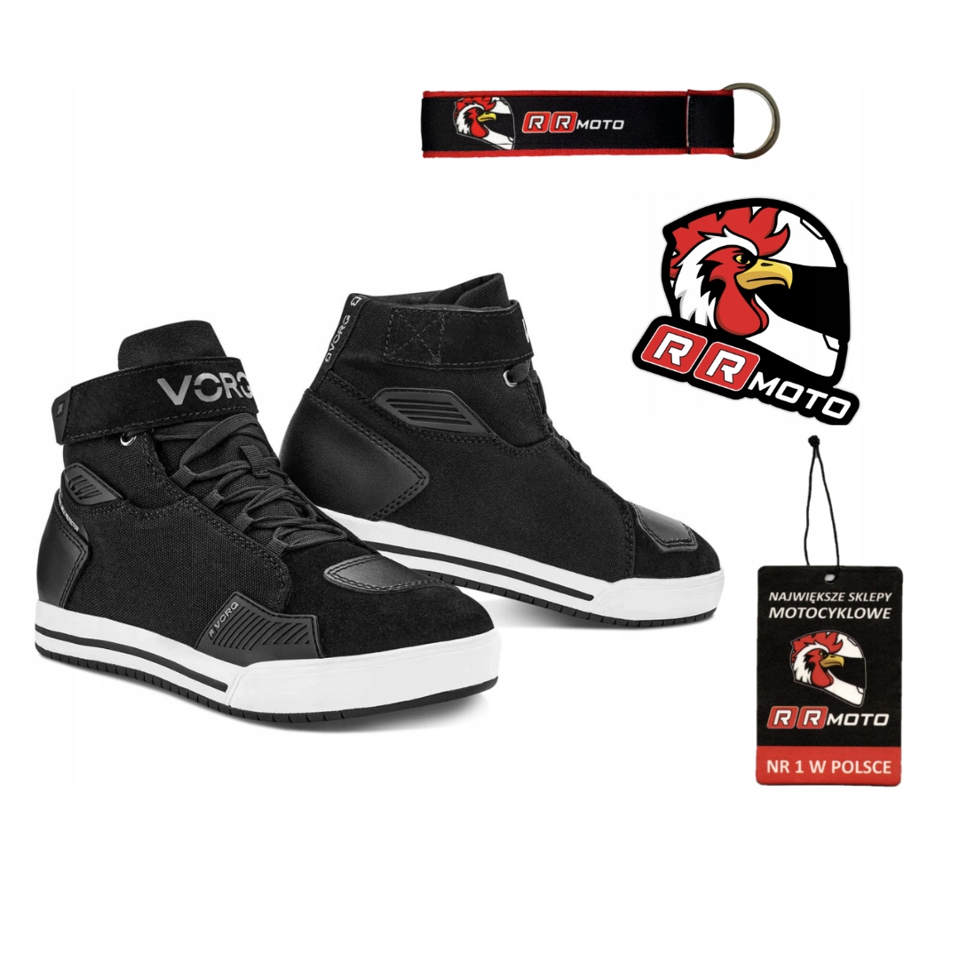 Motocyklové topánky tenisky Vorg Sneaky Black mestský motor skúter Darčeky