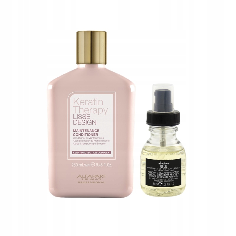 Alfaparf Keratin Therapy Maintenance kondicionér 250 ml Davines olej 50 ml