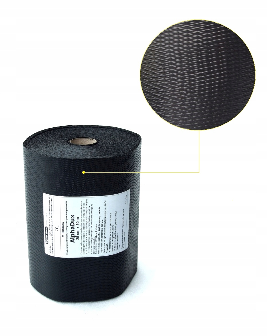 IZOLACJA POZIOMA FUNDAMENT ALPHA DUX 0,50x50m Szerokość 0.5 m