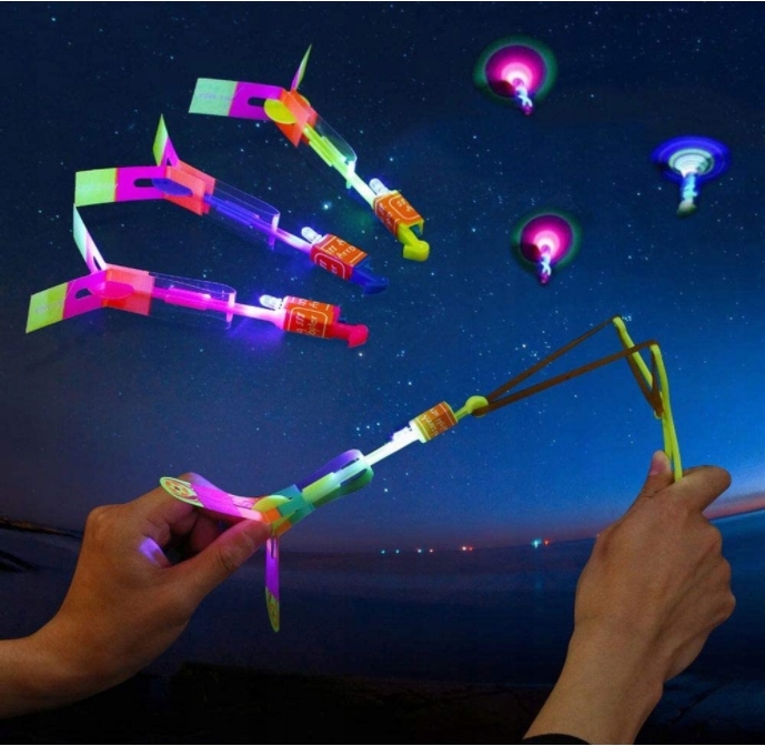 Latająca Proca LED Wiatraczek Helikopter Parasolka Smart Toys Glow Rodzaj helikoptery