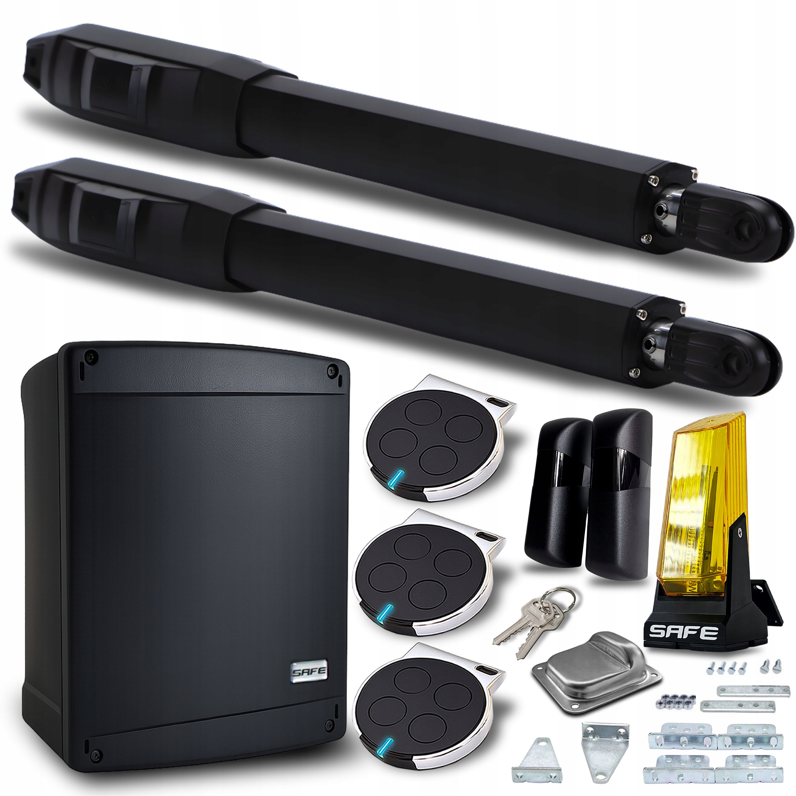 Sada Pohonu Pro Dvoukřídlou Bránu 8 m 3 Ovladače Automat 200 Kg tichý