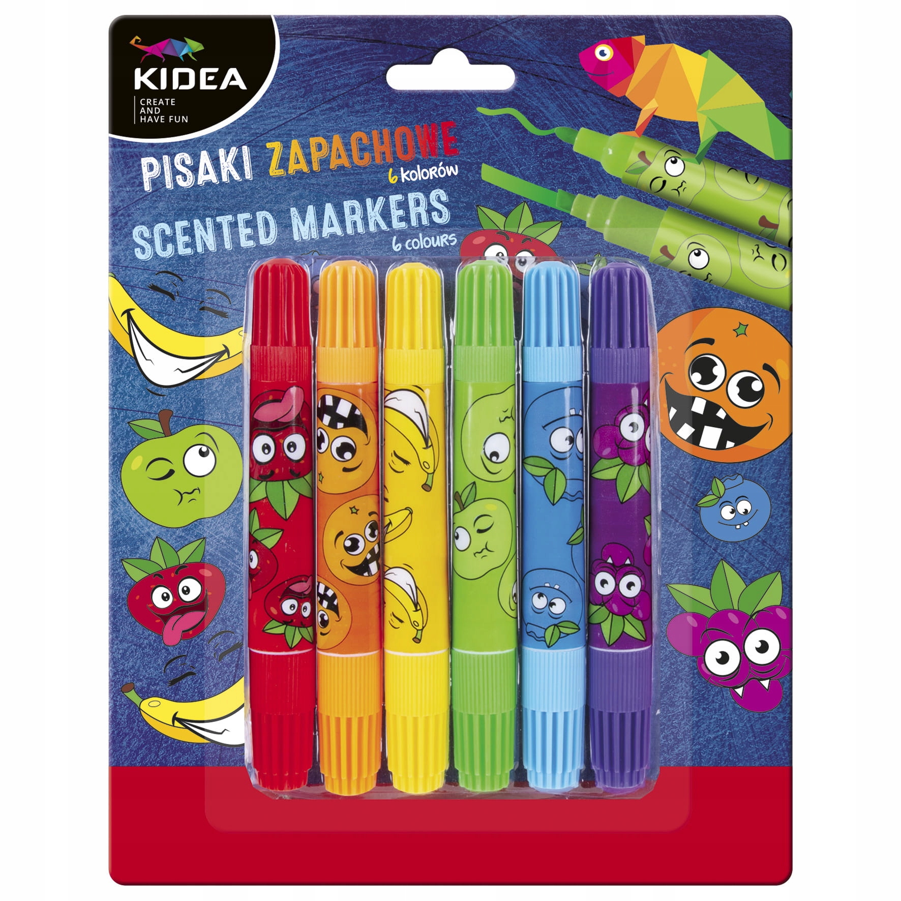 KIDEA FLAMASTRY ZAPACHOWE MAZAKI dwustronne 6 KOL Stan opakowania oryginalne