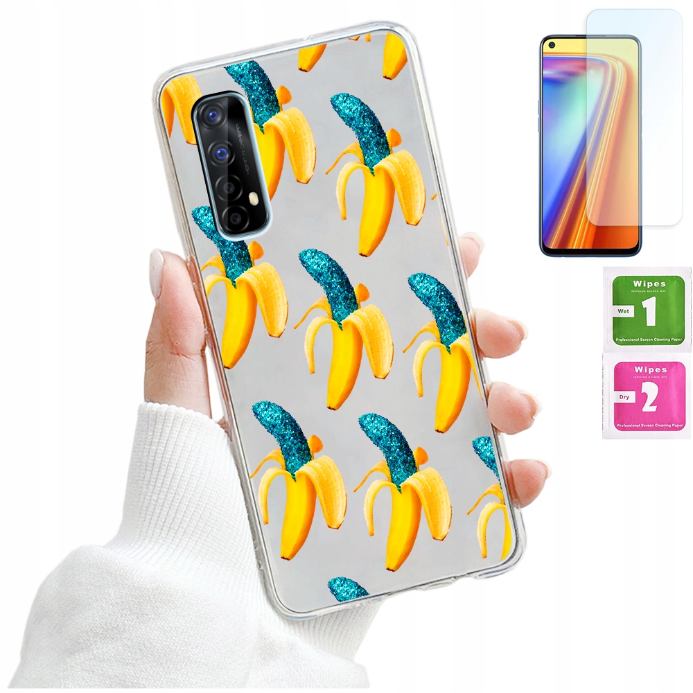 

Etui Silikonowe Grafika Szkło 9H do Realme 7