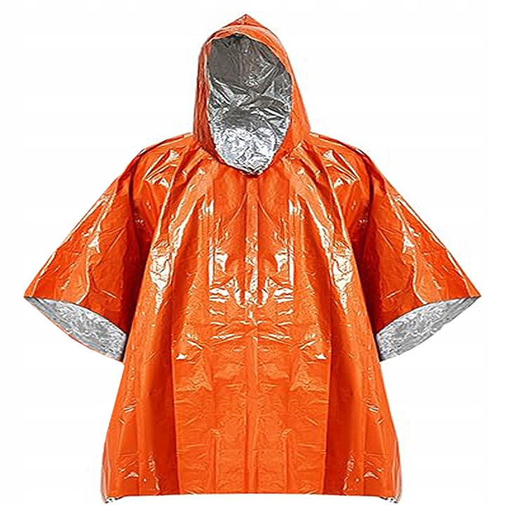 PELERYNA PRZECIWDESZCZOWA KOC RATUNKOWY FOLIA TERMICZNA poncho NRC KAPTUREM