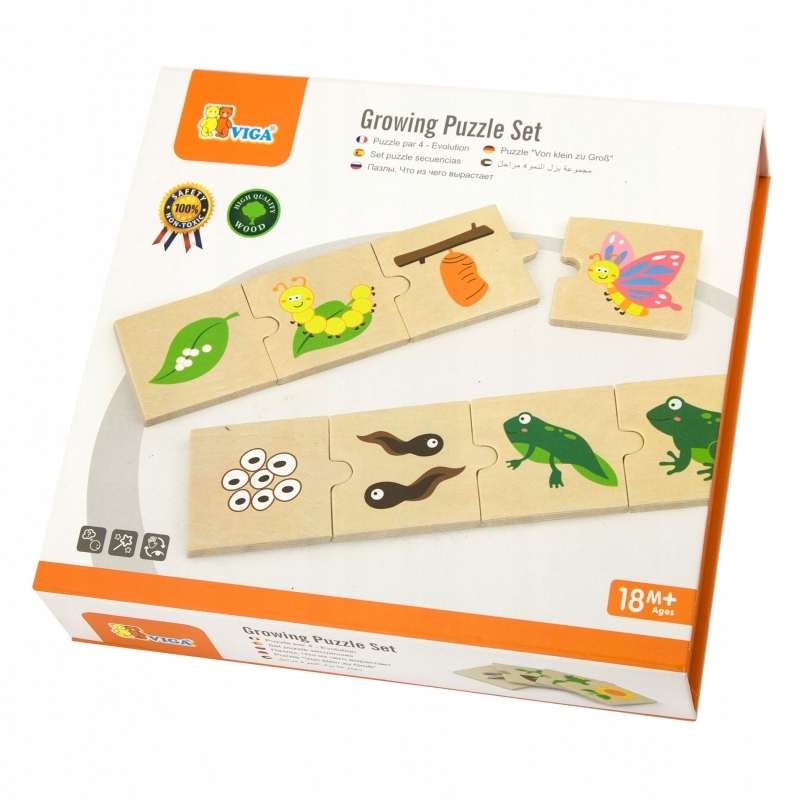 

Puzzle Montessori zwierzęta i rośliny cykl życia