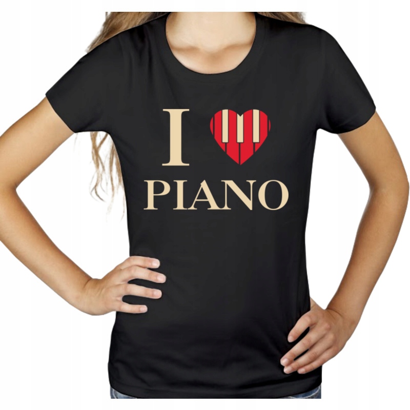 

I love piano pianino fortepian koszulka prezent