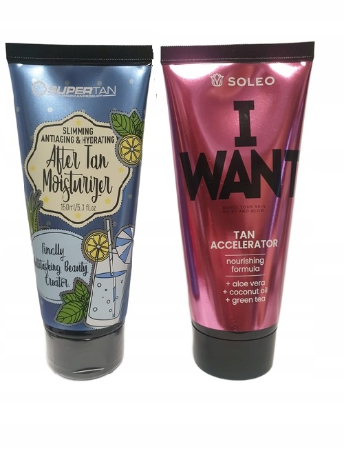 Soleo sada krémů na opalování v soláriu a po opalování I Want Aftrtan