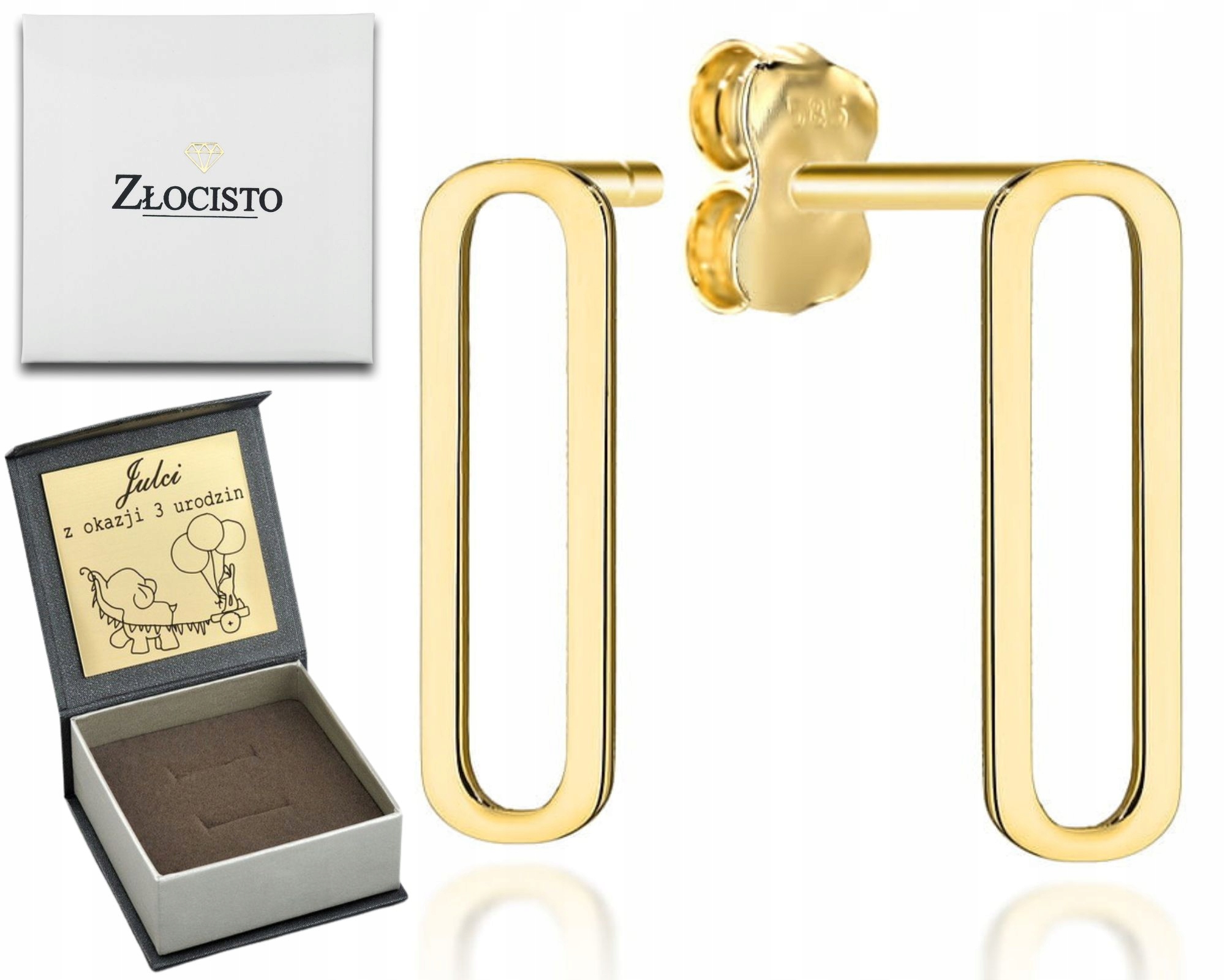 Zlaté Náušnice S Tyčinkami, Módní Šrouby, Elegantní 585 Dárek