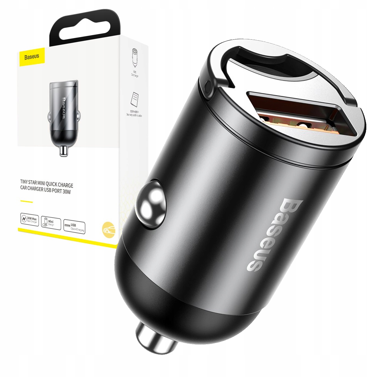 BASEUS SZYBKA ŁADOWARKA SAMOCHODOWA USB 30W 5A