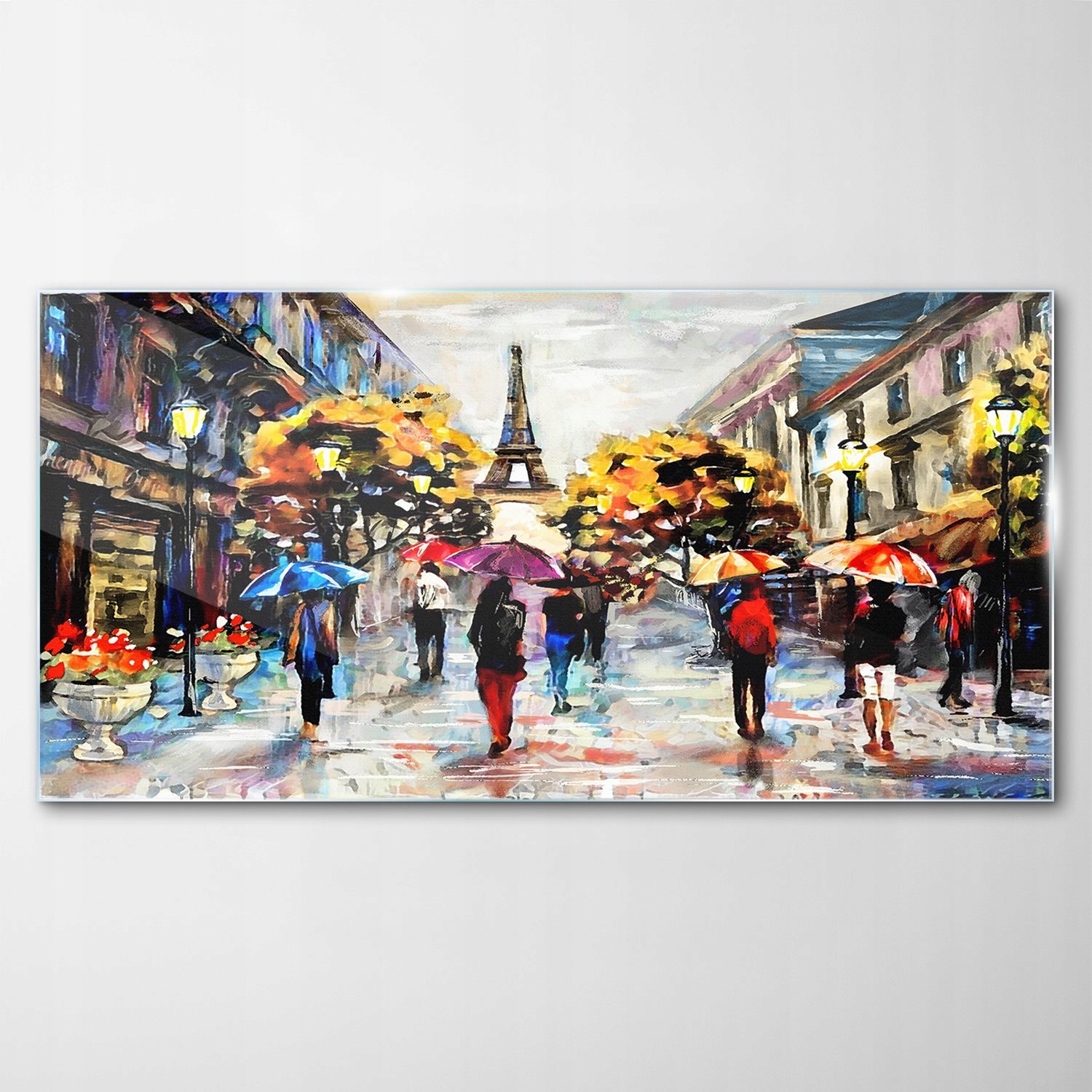 Obraz na skle Dekor Eiffelova veža Paríž 100x50