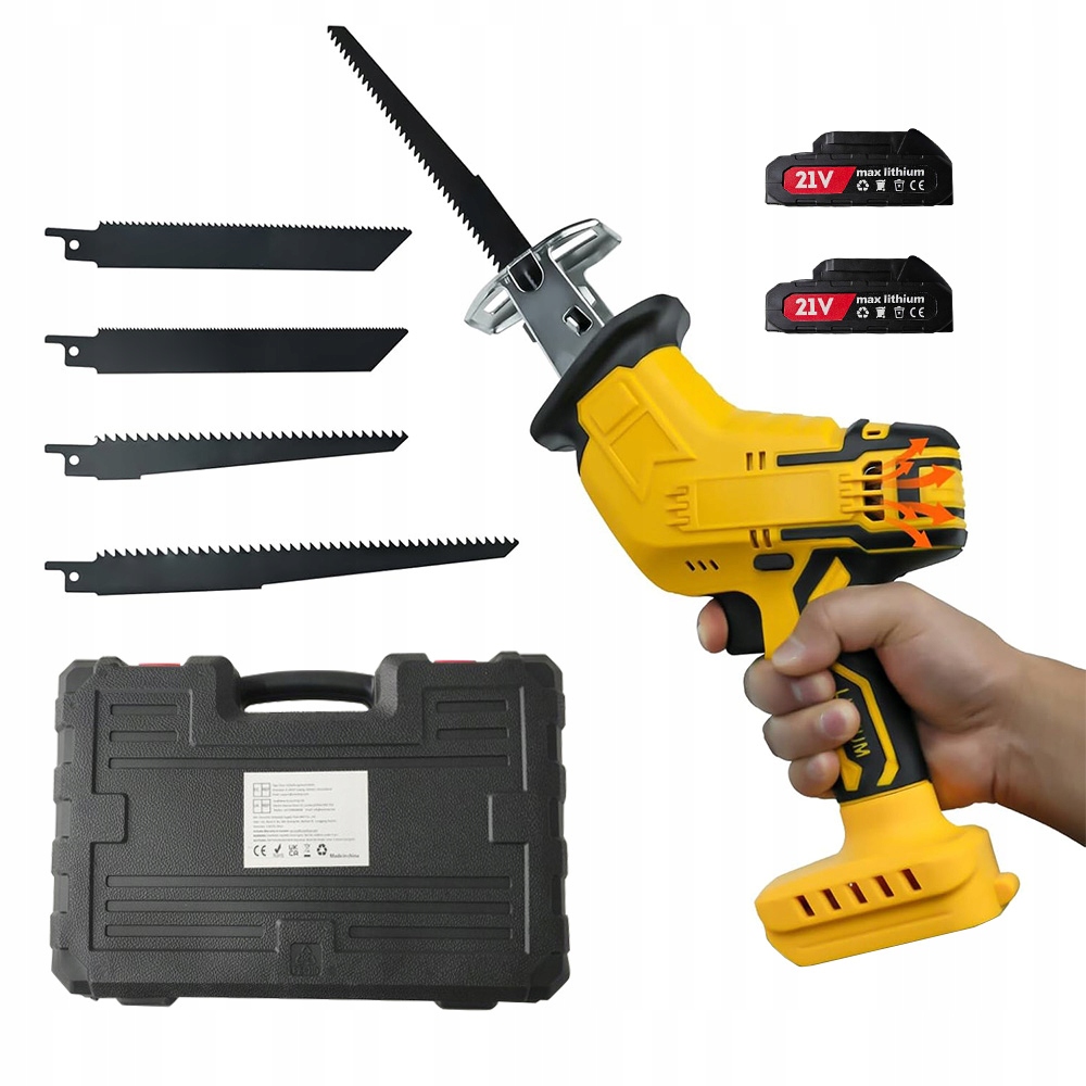 Pila Ocaska Bezdrátová 21V Výkonná 2000MAH Sada Se 4 Led Čepelemi