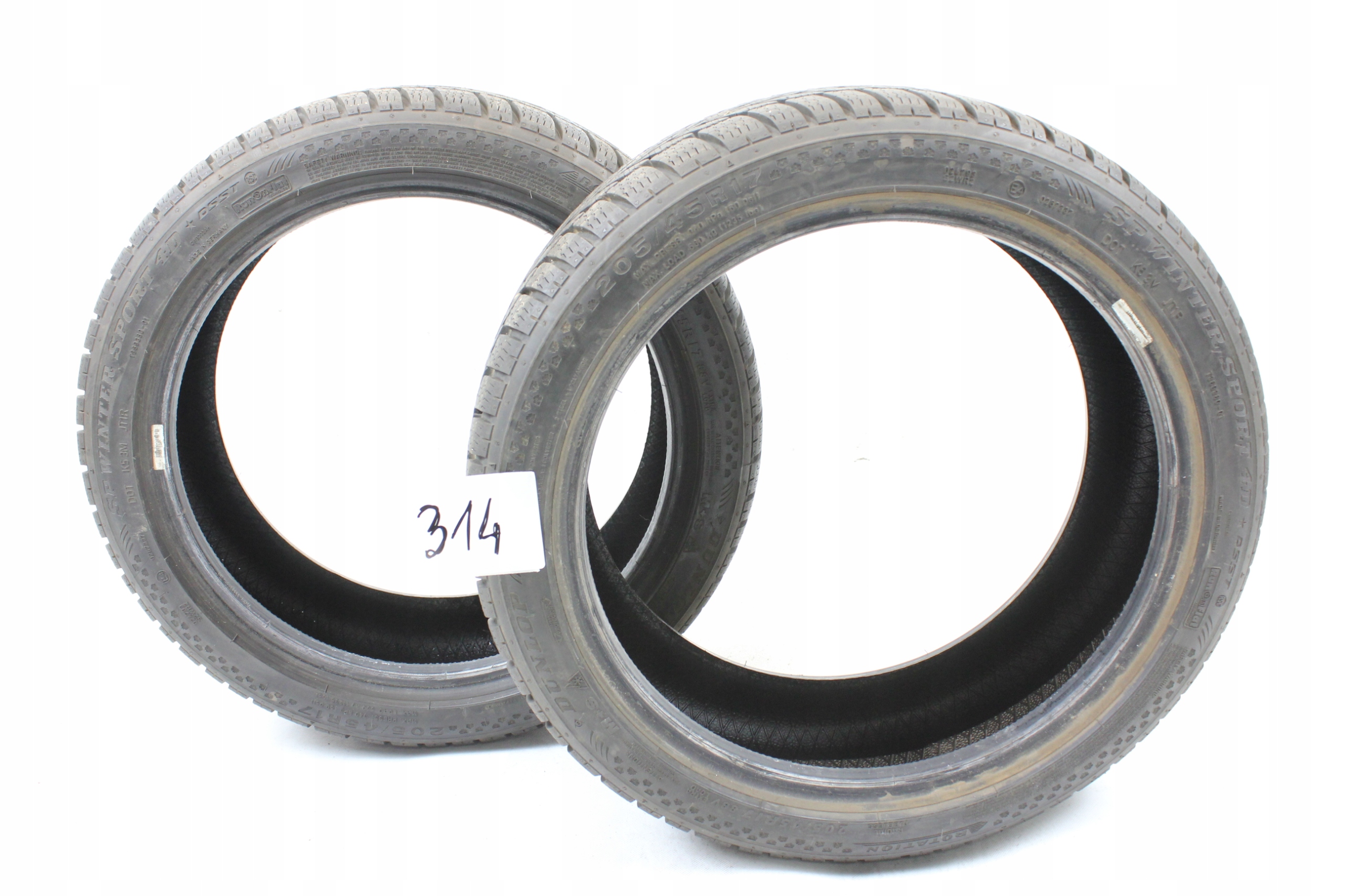 205/45R17 OPONY ZIMOWE DUNLOP SP WINTER SPORT 4D 2017r 7,5-7,6mm Marka Dunlop