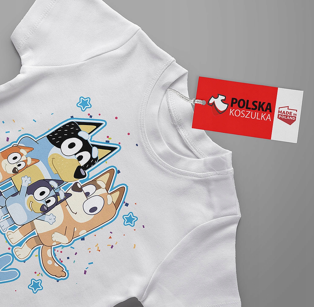 KOSZULKA DZIECIĘCA T-SHIRT DLA DZIECKA BLUEY BLUE 140 PREZENT JAKOŚĆ Kod producenta Bluzka T-Shirt Dziecięca Wzory Dziecięcy