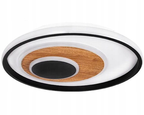 stropní svítidlo Led Lustr 29W 4000K Černá Dřevo 40 cm