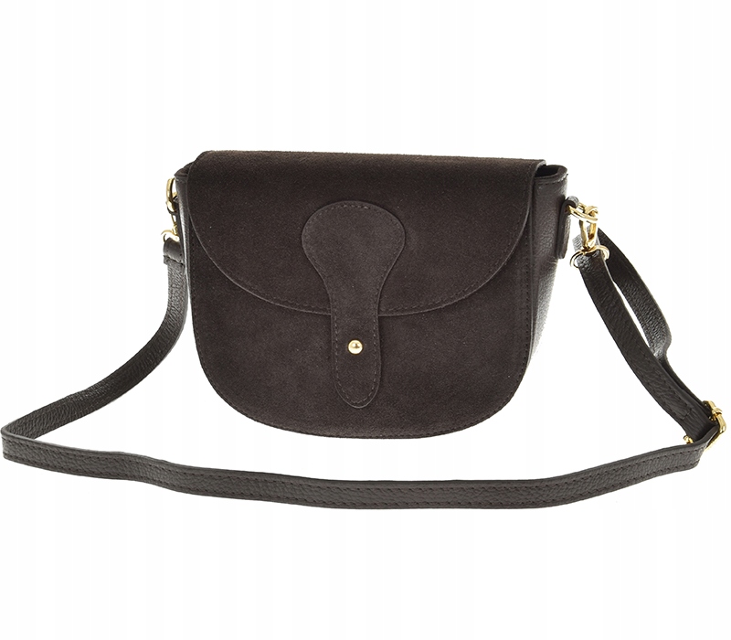 Kabelka Přes Rameno Laura Biaggi kožená hnědá čokoláda semiš