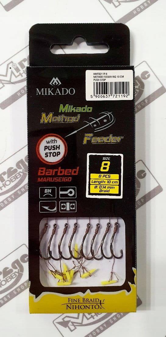 PRZYPON MIKADO METHOD FEEDER PUSH STOP #8 0,14mm BRAID [HMFB211P-8]