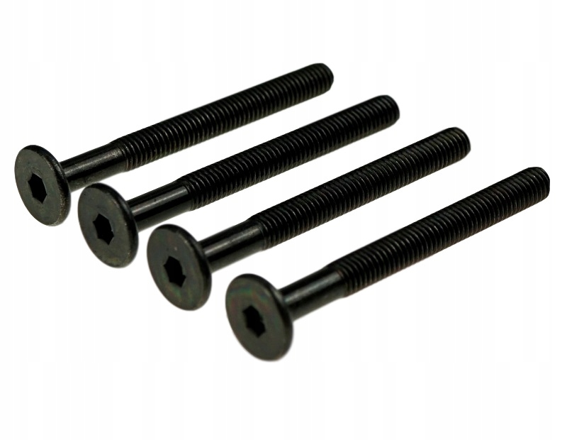 

10x wkręt z łbem walcowym czarny śruba M6x60 mm