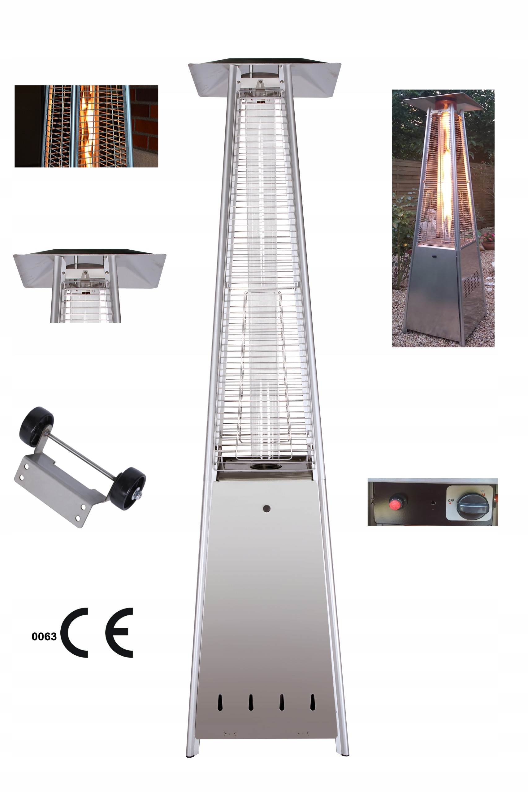 Promiennik gazowy grzewczy tarasowy CZGB-I