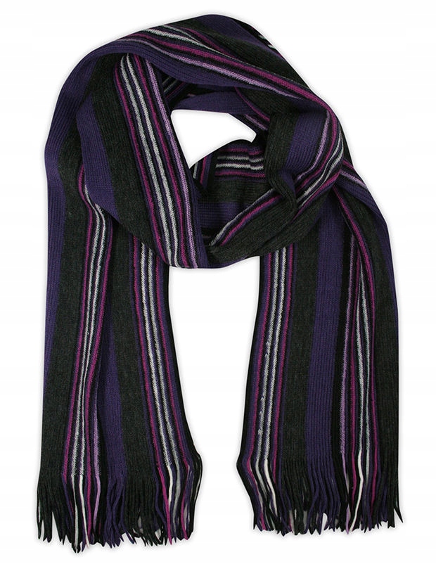 Fioletowo-Różowy Szalik Jesienno-Zimowy KINGS