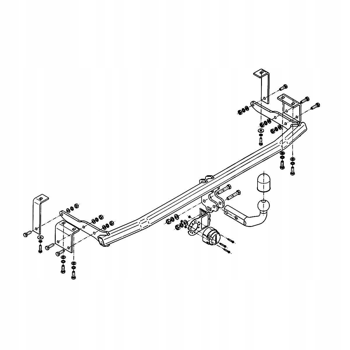 Hak holowniczy Mercedes Citan W415 Kombivan 13-21 MODUŁ 13 PIN GRATIS Nowy Producent Steinhof