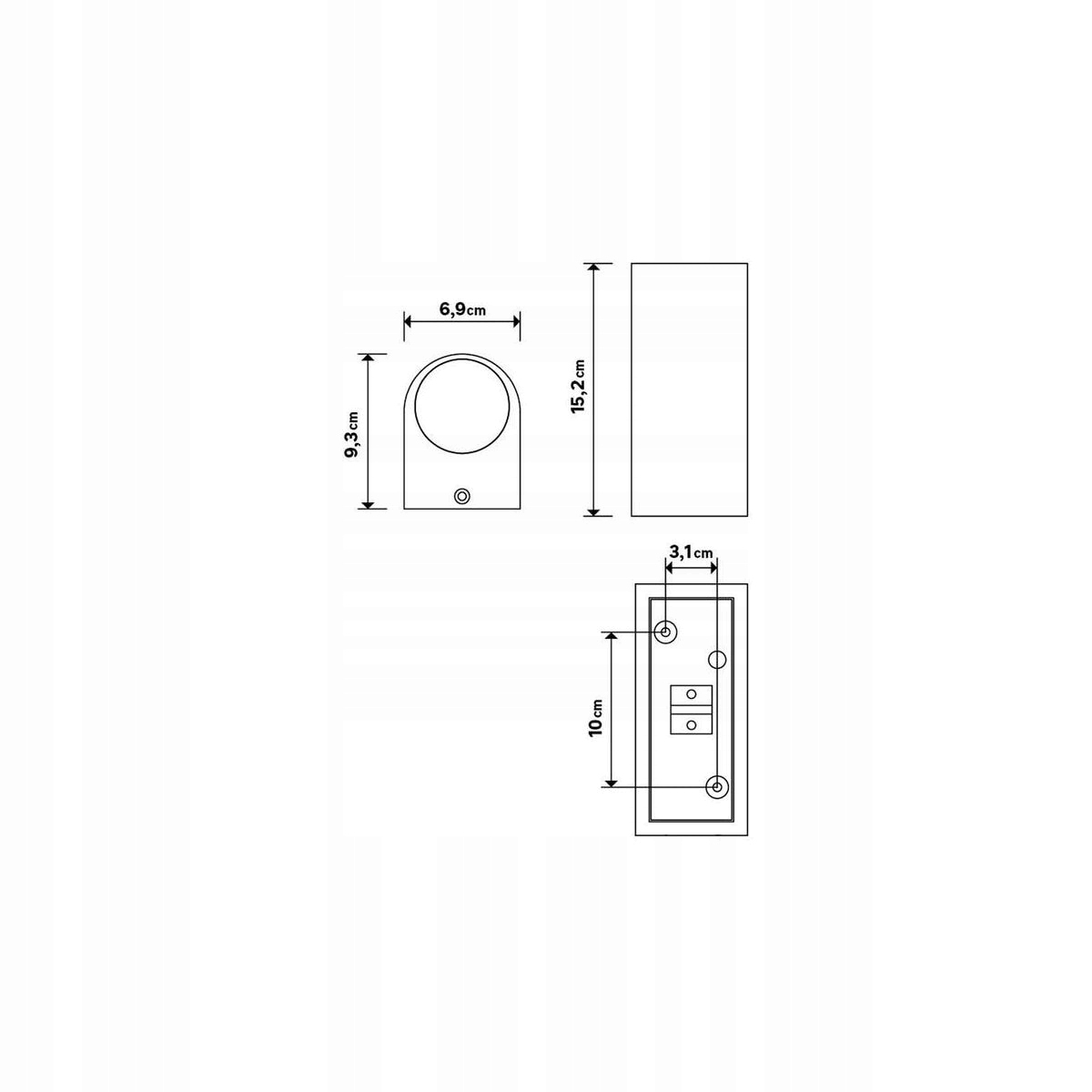 Kinkiet zewnętrzny Kofu IP44 2 x GU10 Inspire Waga produktu z opakowaniem jednostkowym 0.56 kg