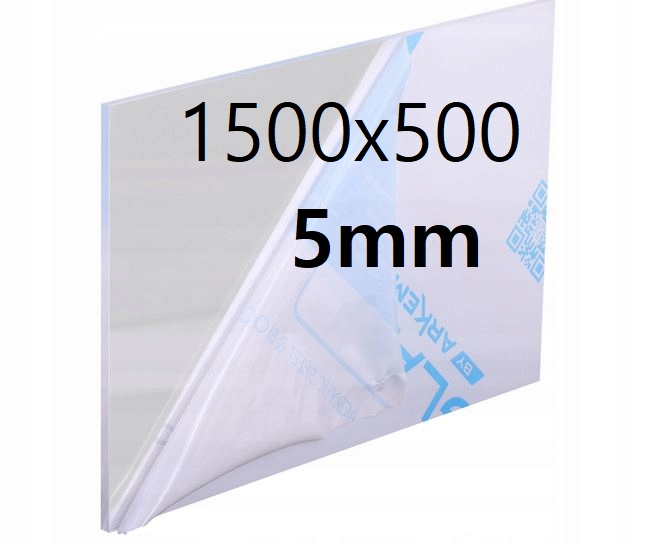 Plexi /plexi Plexi Plexa Bezbarvá na míru 1500x500x5 mm Akrylová Deska