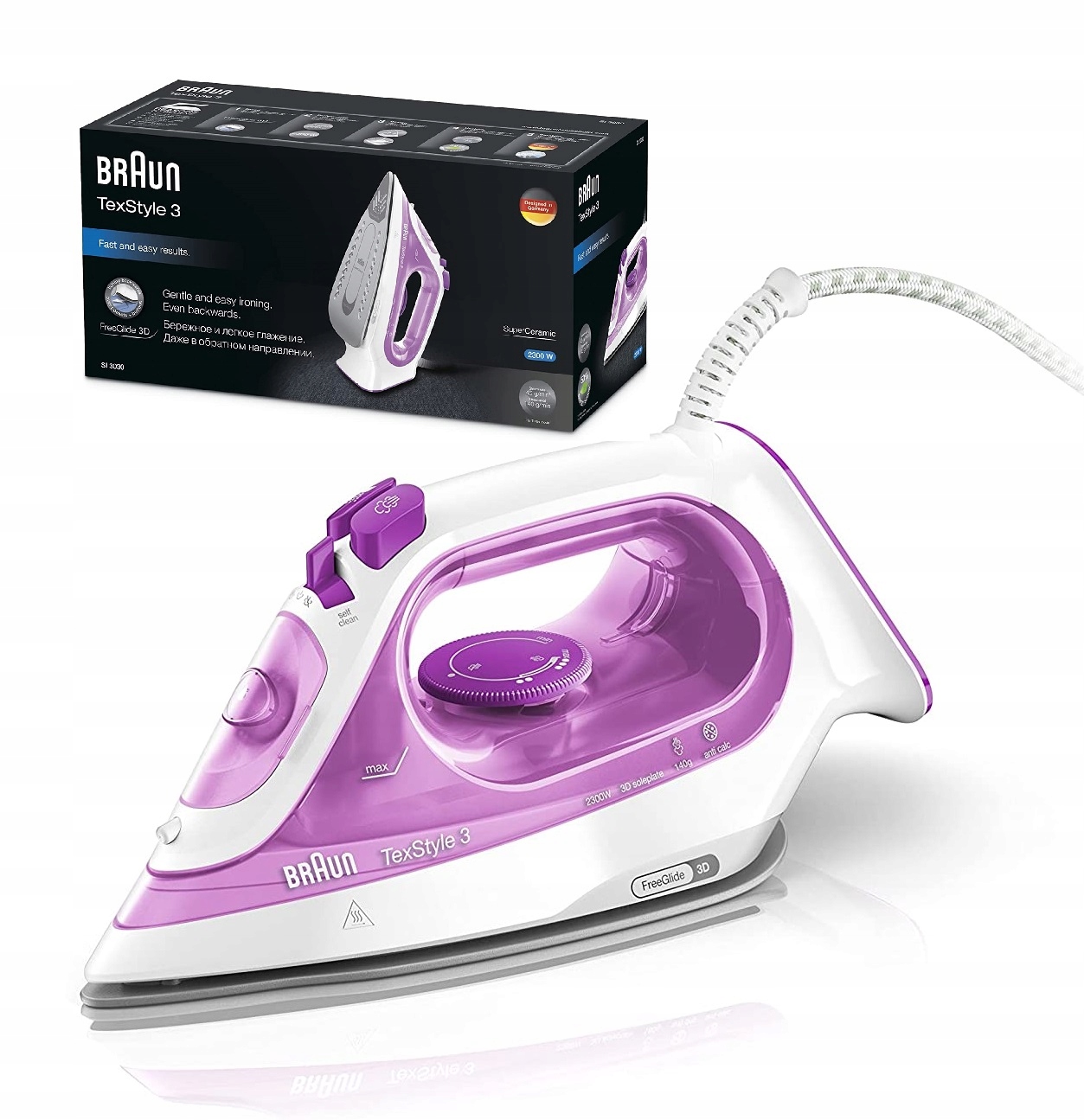 Żelazko Parowe Ceramiczne Braun TexStyle 3 SI3030