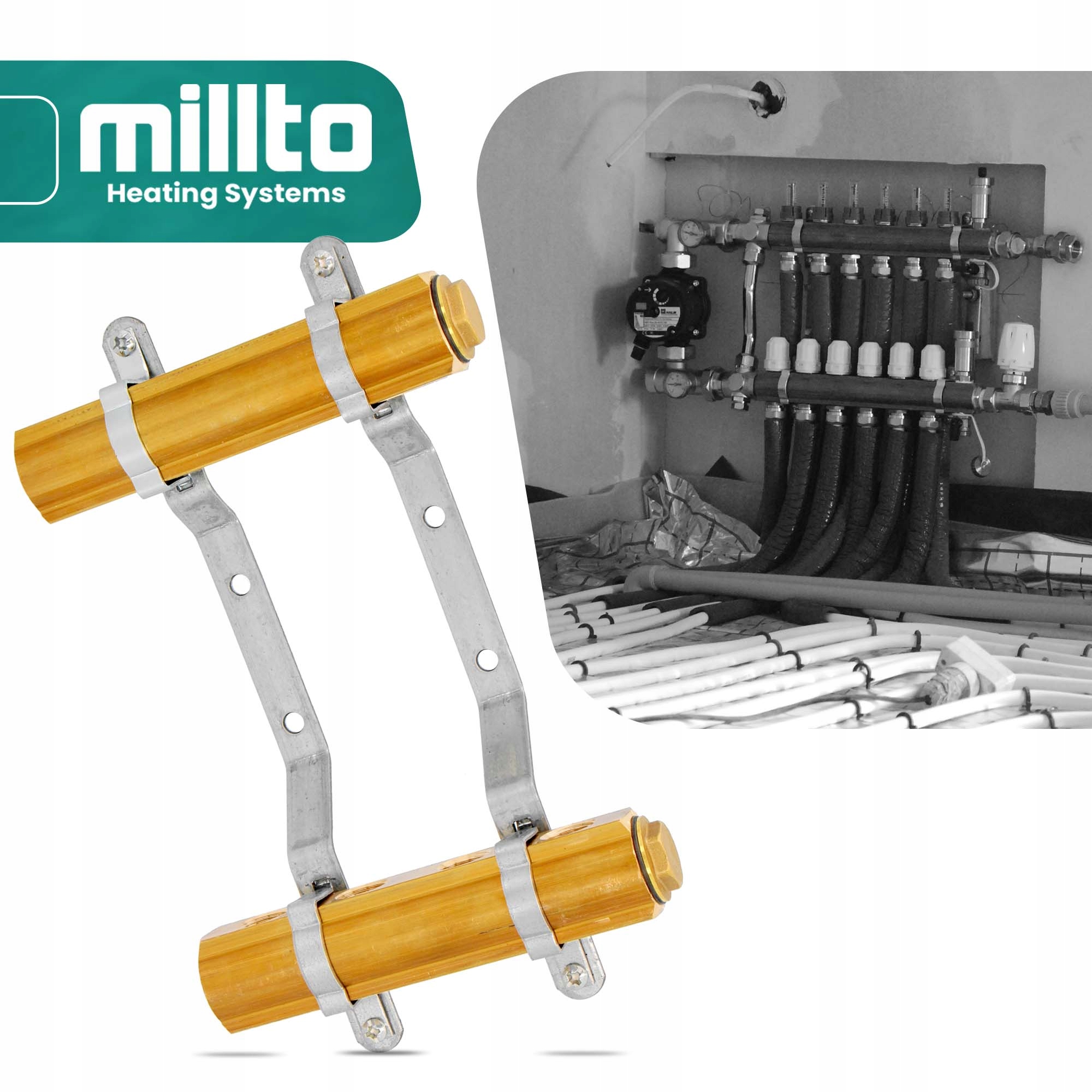 ROZDZIELACZ PODŁOGÓWKI Ogrzewania CO Podłogowego 4 OBWODY Sekcje GRZEJNIKÓW Waga produktu z opakowaniem jednostkowym 1.8 kg