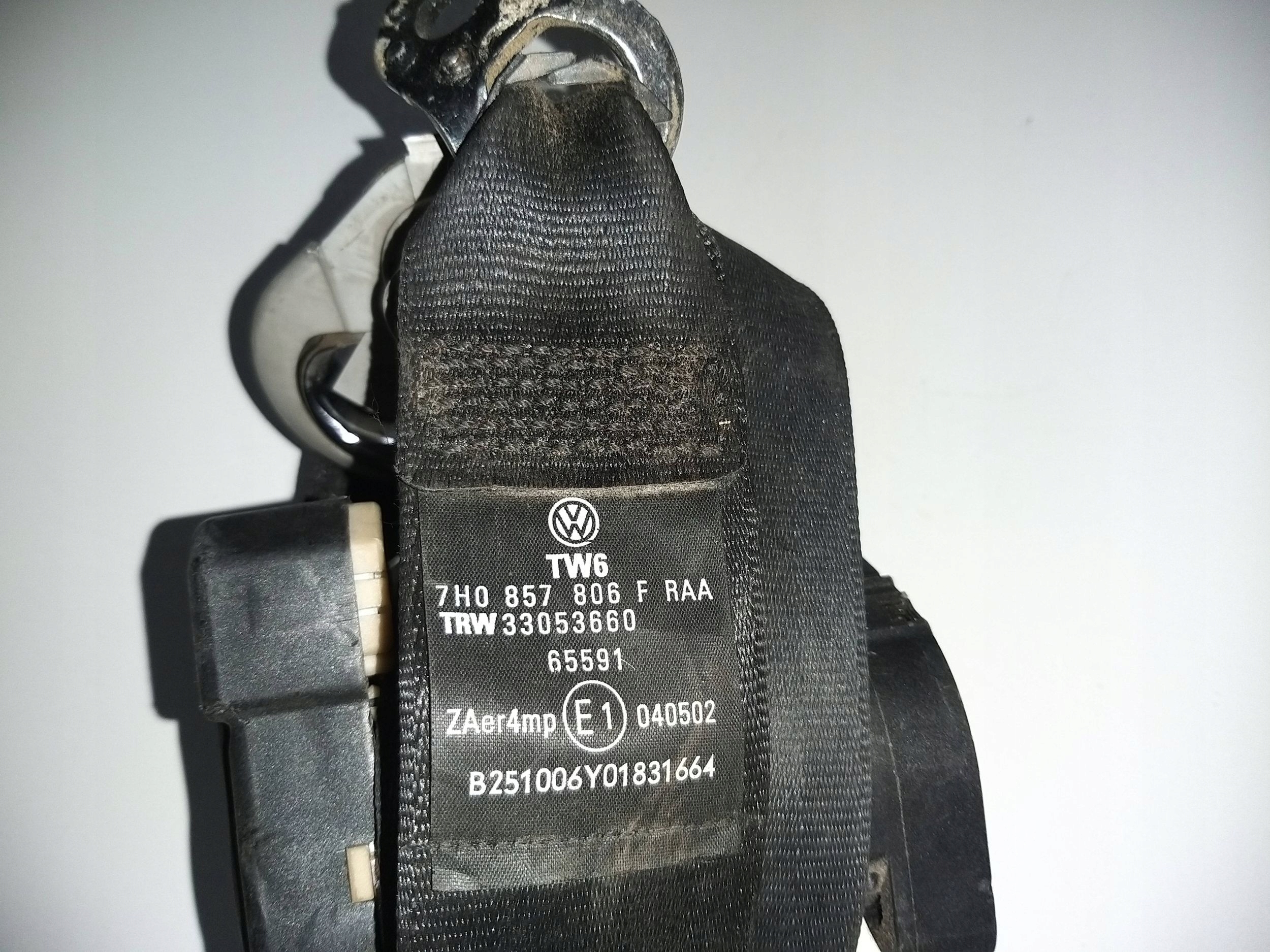 VW T5 tension belt safety right front front 03-15R 7H0857806F