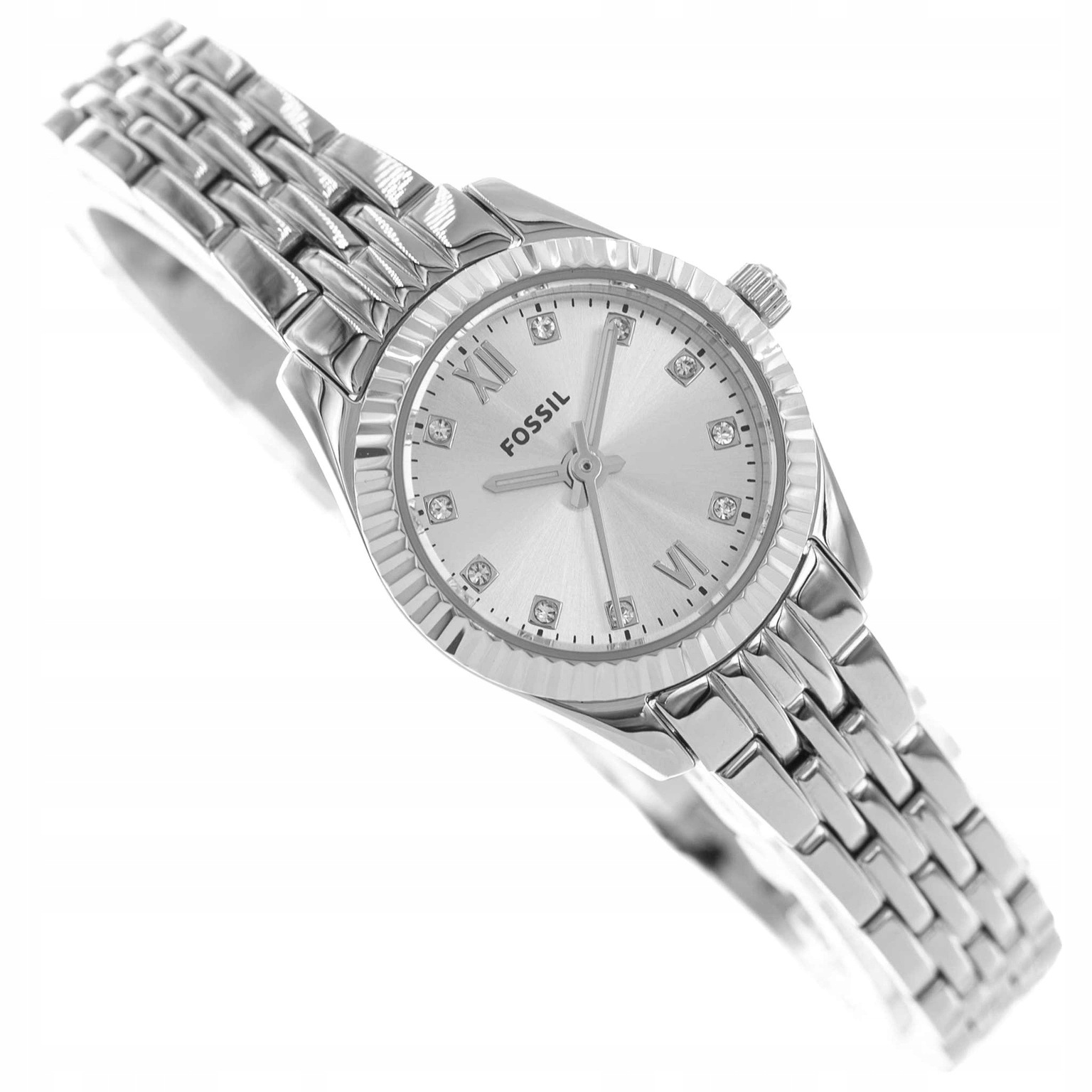 Dámské Hodinky Fossil ES5475 Scarlette Mini Stříbrné Na Náramku 50 M
