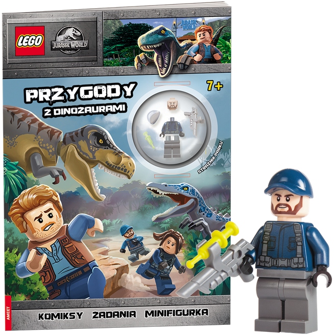 LEGO Jurassic World książka + strażnik parku - DK