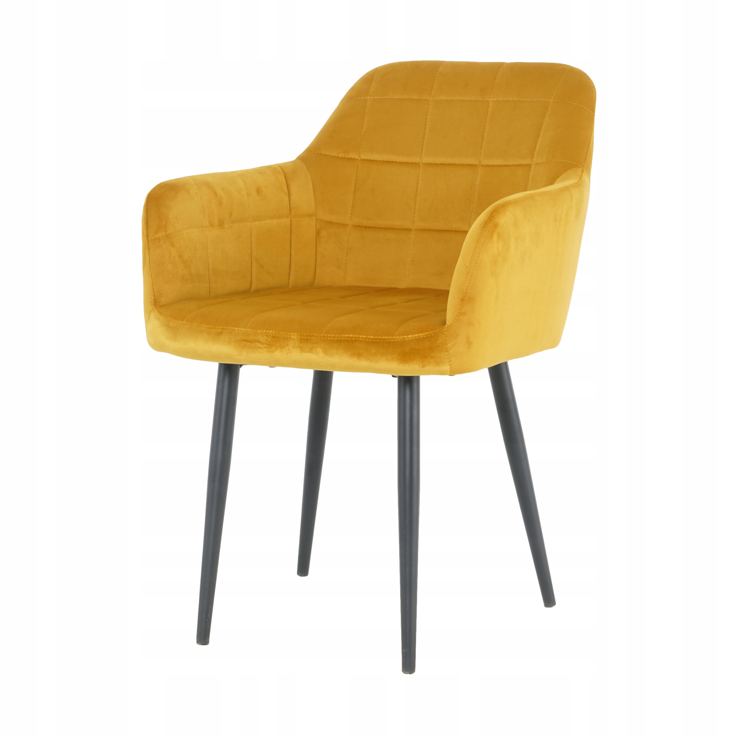 Čalúnená Velúrová Stolička Do Obývačky A Jedálne, Žltá, Moderná Standheiz