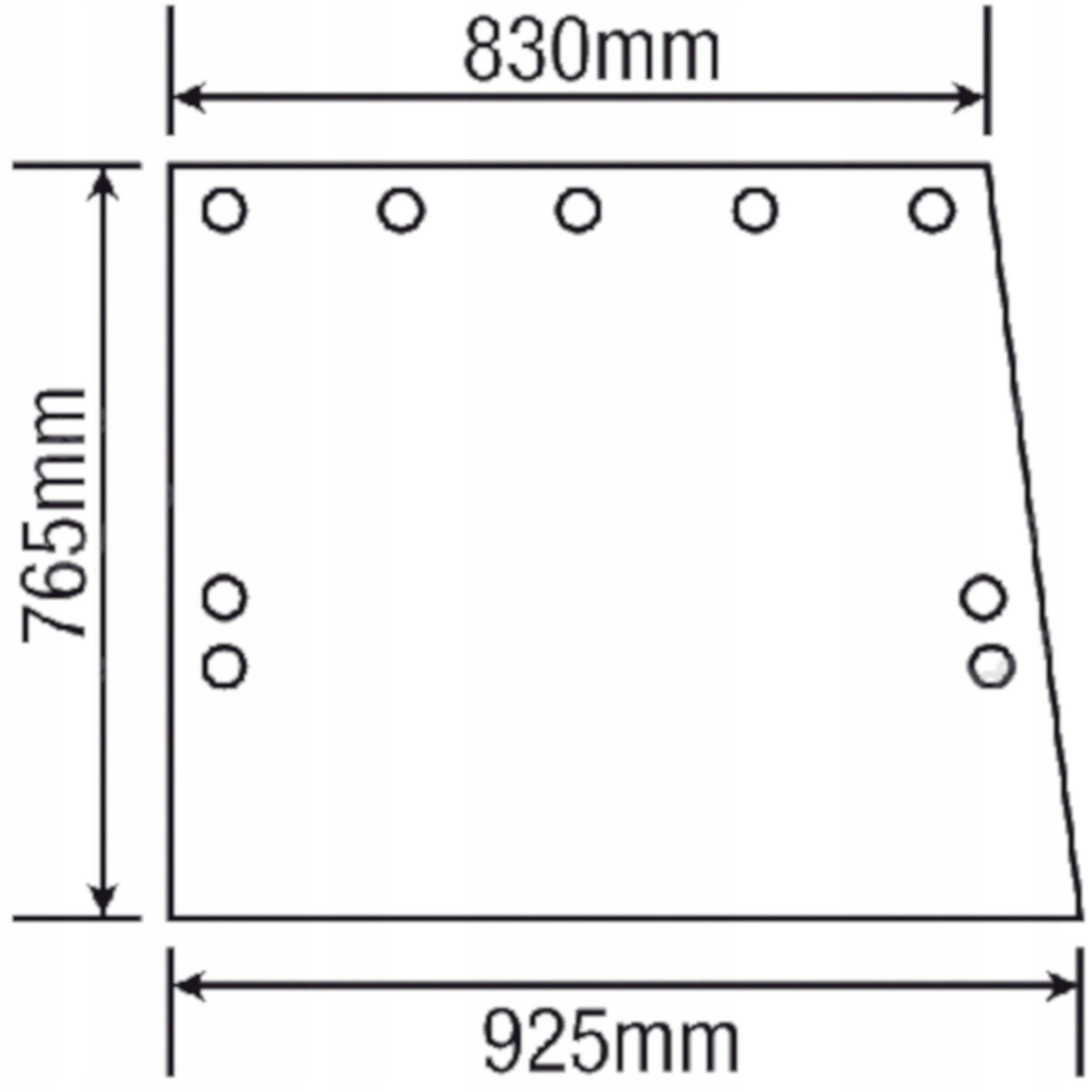 čelní sklo pro traktor John Deere boční R50757