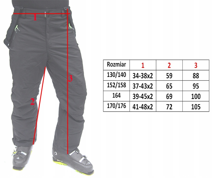 SPODNIE NARCIARSKIE DZIECIECE SNOWBOARDOWE 134/140 Bohater brak