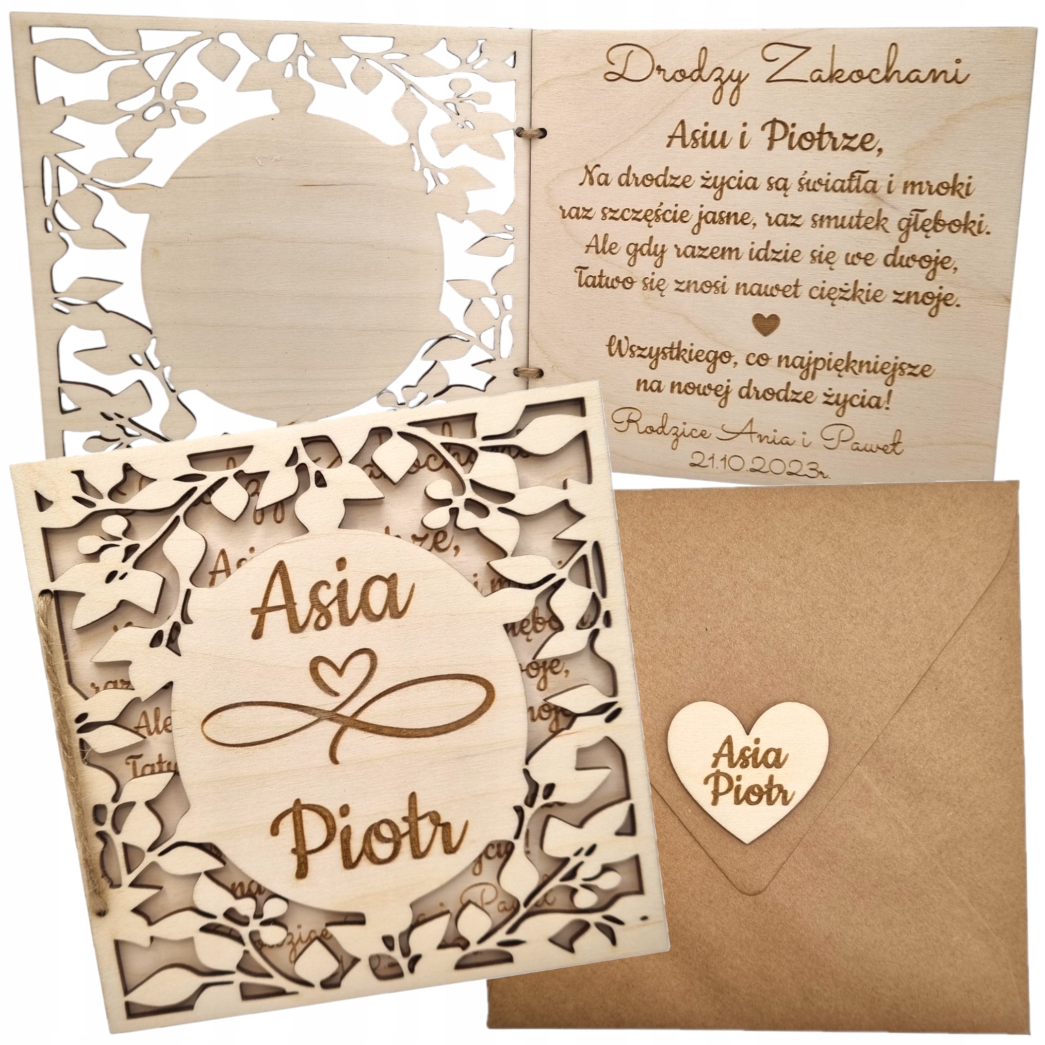 PERSONALIZOWANA KARTKA ŚLUBNA WESELE PREZENT