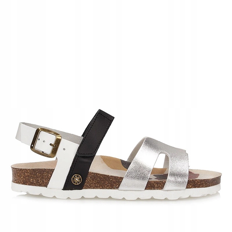 Ploché pohodlné dámské sandály Anekke 40371-790 Alma Silver Strap Flat