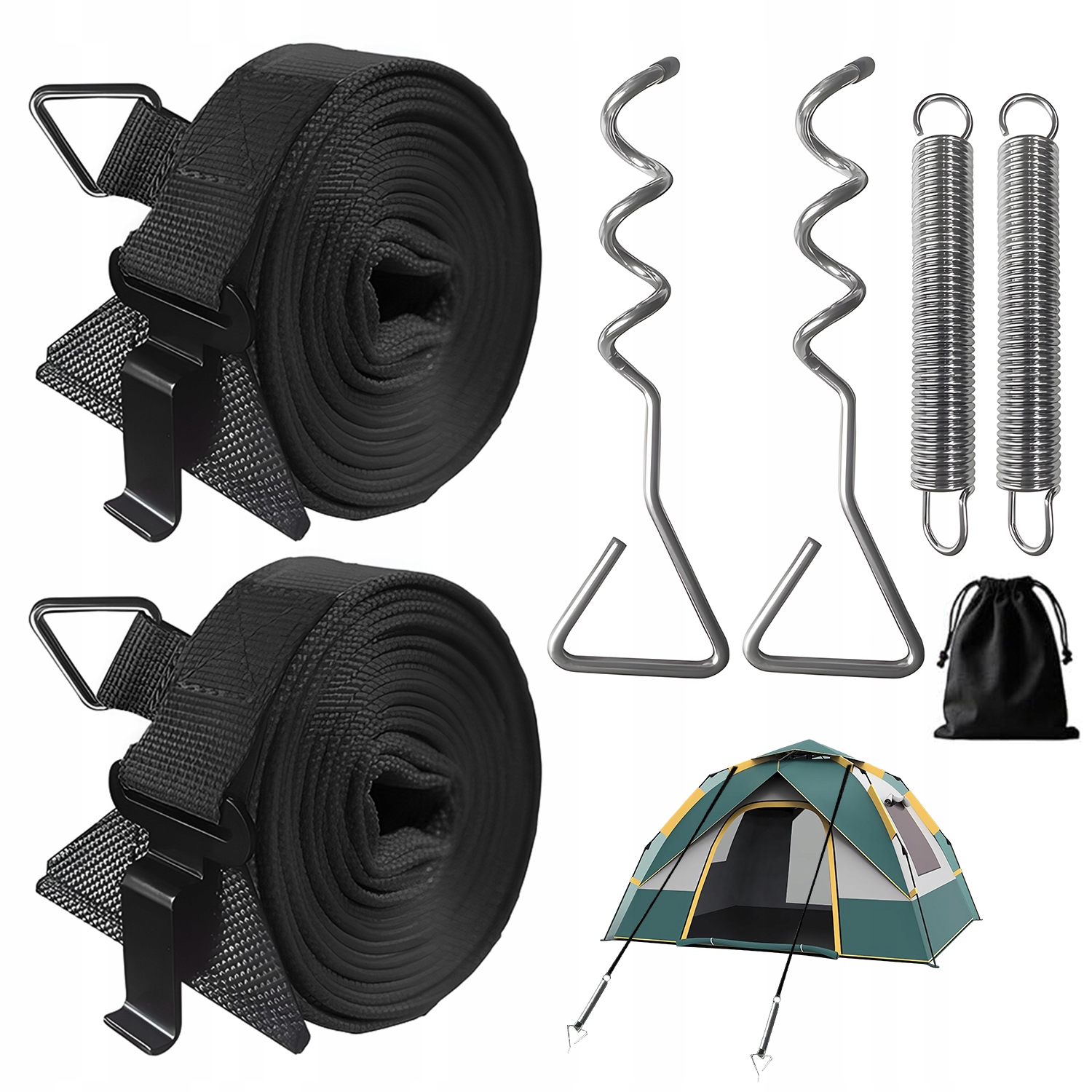 Bezpečnostní Bouřkové Pásy Pro Markýzy S Taškou 2KS 270cm