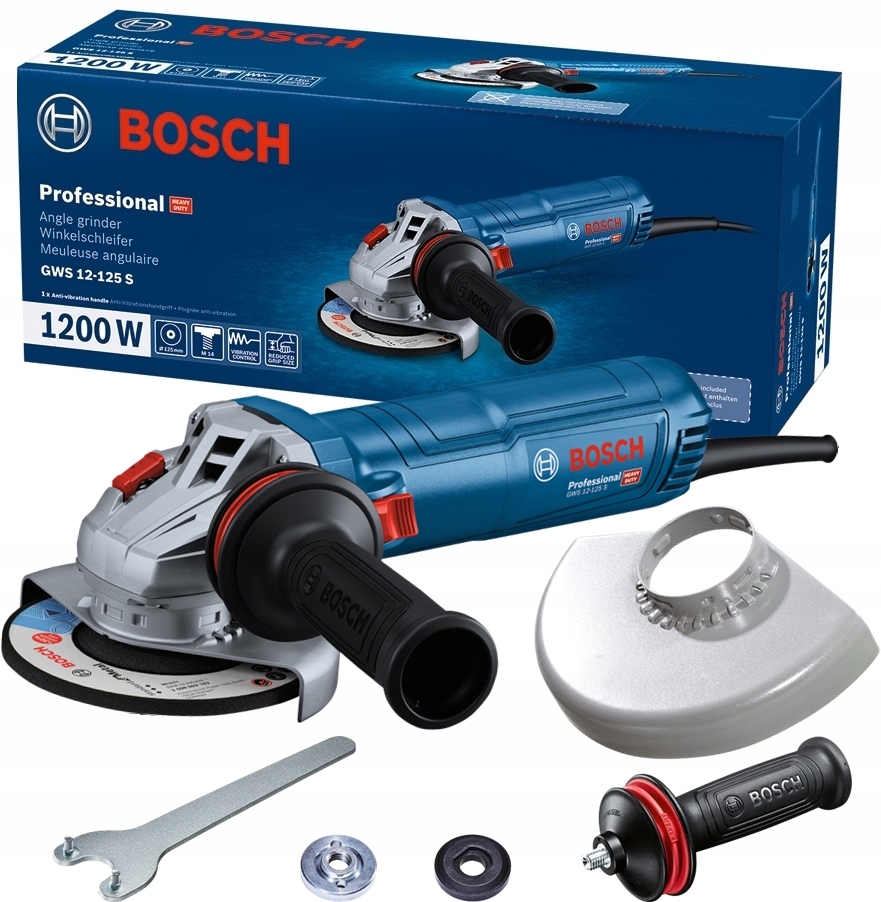 Szlifierka kątowa Bosch Gws 12-125 S 1200W regulacja obrotów