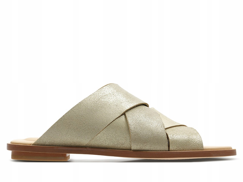

Clarks klapki skórzane srebrne Willow Art 39